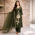Cotton embroidery work 3 piece set